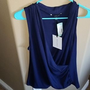 Super soft knit bennies wrap fron ruched top